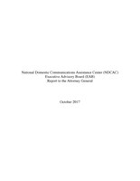 NDCAC EAB First Report to the Attorney General