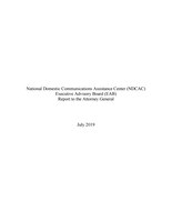 NDCAC EAB Second Report to AG