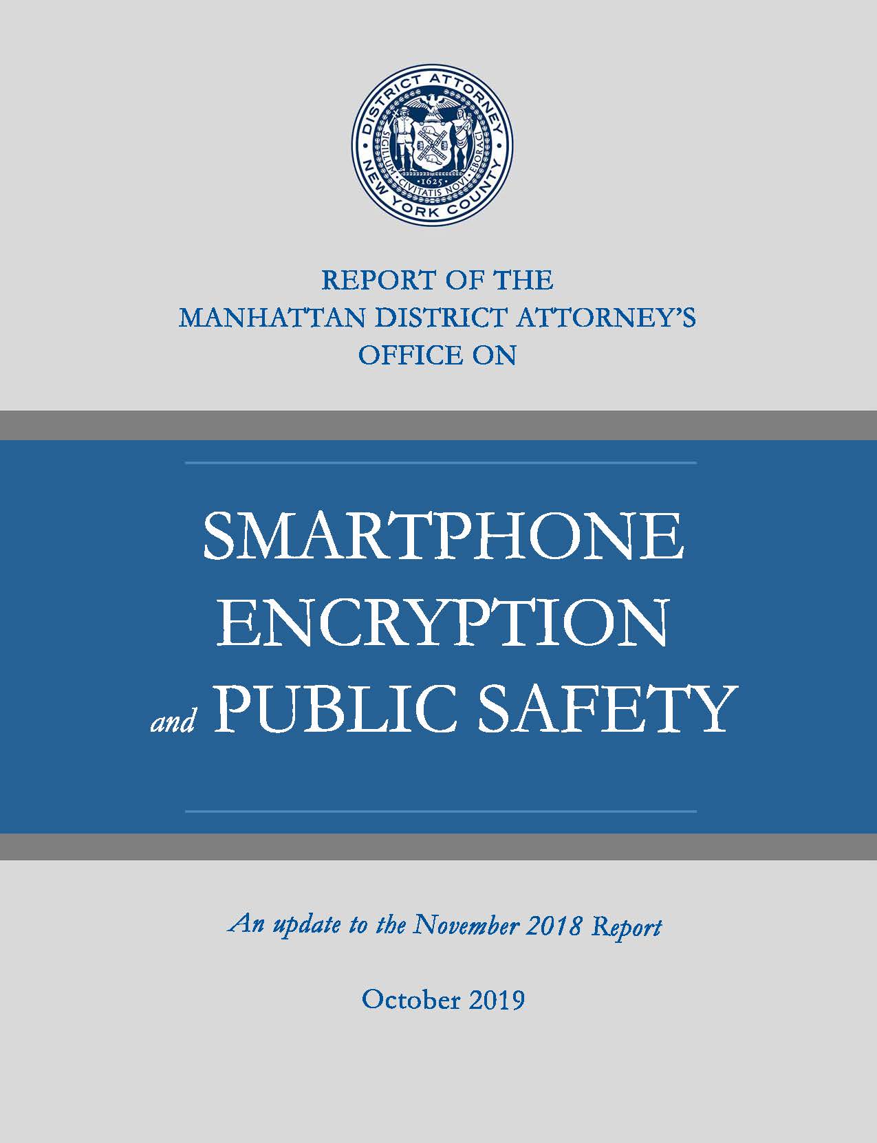 2019 Report on Smartphone Encryption and Public Safety Title Slide