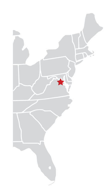 Eastern US with Star Marker
